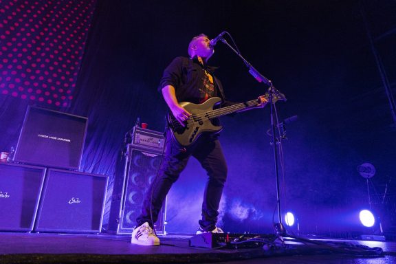 Big Wreck - Centre Videotron A musician performs live on stage, playing electric guitar with amplifiers in the background.