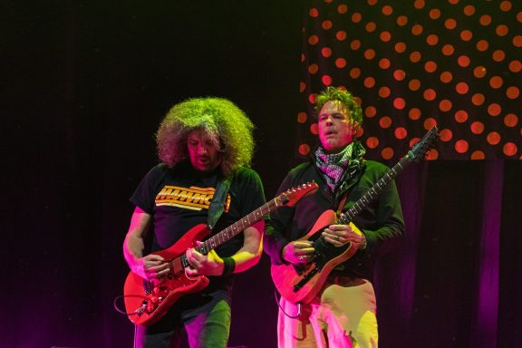 Big Wreck - Centre Videotron Two musicians perform energetically on stage with colorful lighting.